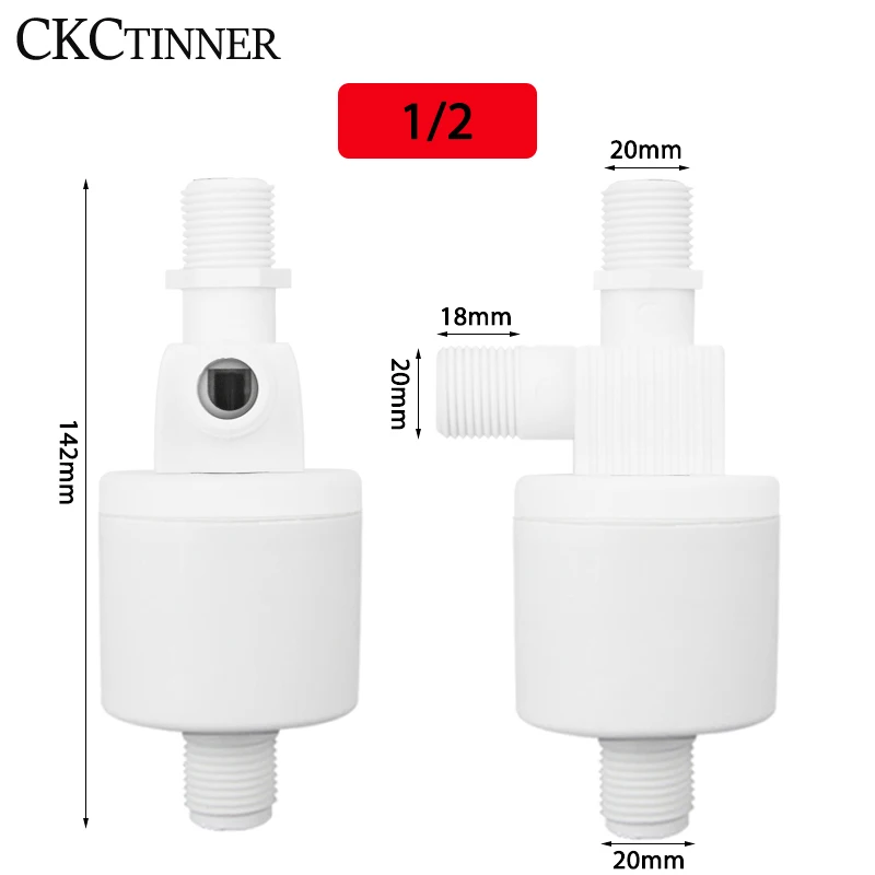 Floating Ball Valve 1/2'' 3/4'' 1'' Automatic Float Water Level Control installed Outside Tower Tank Liquid Switch |