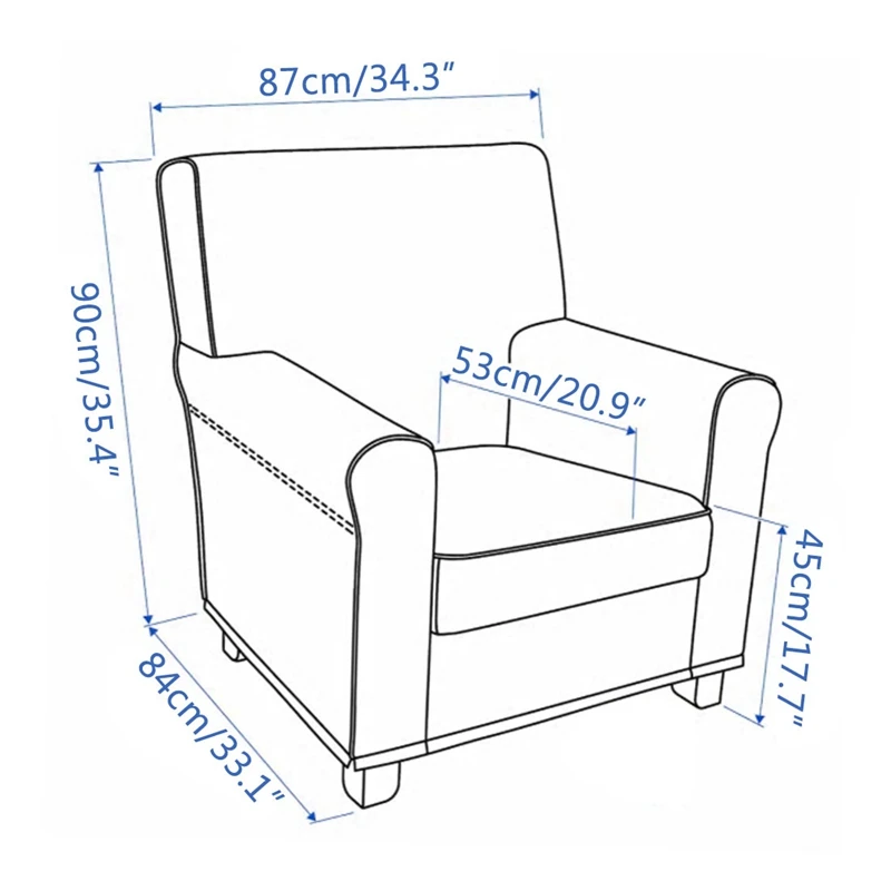 

All-inclusive Wing Back Chair Slipcover Armchair King Back Arm Cover for Home Single Sofa Cover Spandex Couch Protector
