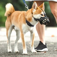 dog muzzle adjustable breathable basket muzzles for small medium large dogs stop biting barking chewing pet dogs supplies