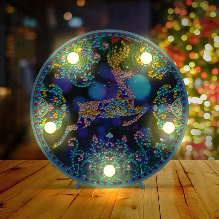 Новая лампа DIY светодиодный ночник с алмазной росписью рождественское животное Пингвин вышивка крестиком специальная форма свадебное украшение