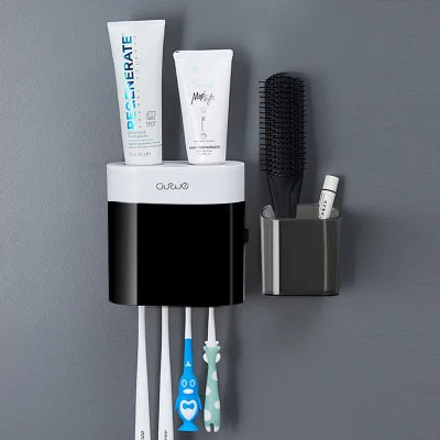 

1pcs Toothbrush Wall Mounted Toothbrush Holder Automatic toothpaste extrusion