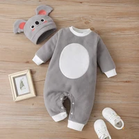 new baby boy winter clothes 2 piece lovely cartoon animal koala long sleeve baby romperhat warm baby jumpsuit fall spring 0 18m