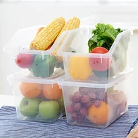 large transparent kitchen food storage containers fruit vegetables storage box case refrigerator organizer cereal container