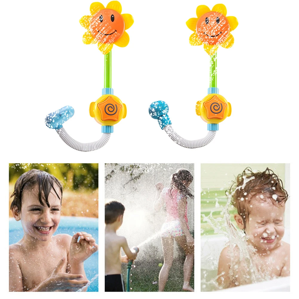 

Spray Toys Bathroom Educational Bath Sunflower Shower Water Spray Sprinkler Swimming Pool Beach Toy for Kids Children