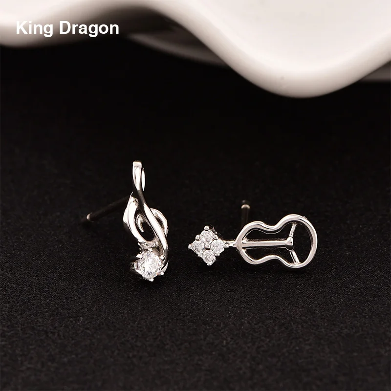 Серьги гвоздики из серебра 925 пробы с кубическим Цирконом для девочек серьги в