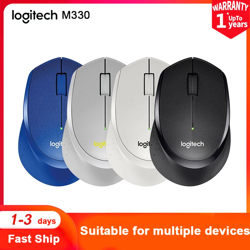 Беспроводная Бесшумная мышь Logitech M330 ресивер 2 4 ГГц Модернизированная версия M275