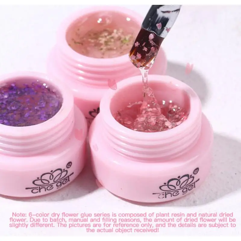 Натуральный яркий клей прозрачный лепестковый градиентный УФ-лак для ногтей