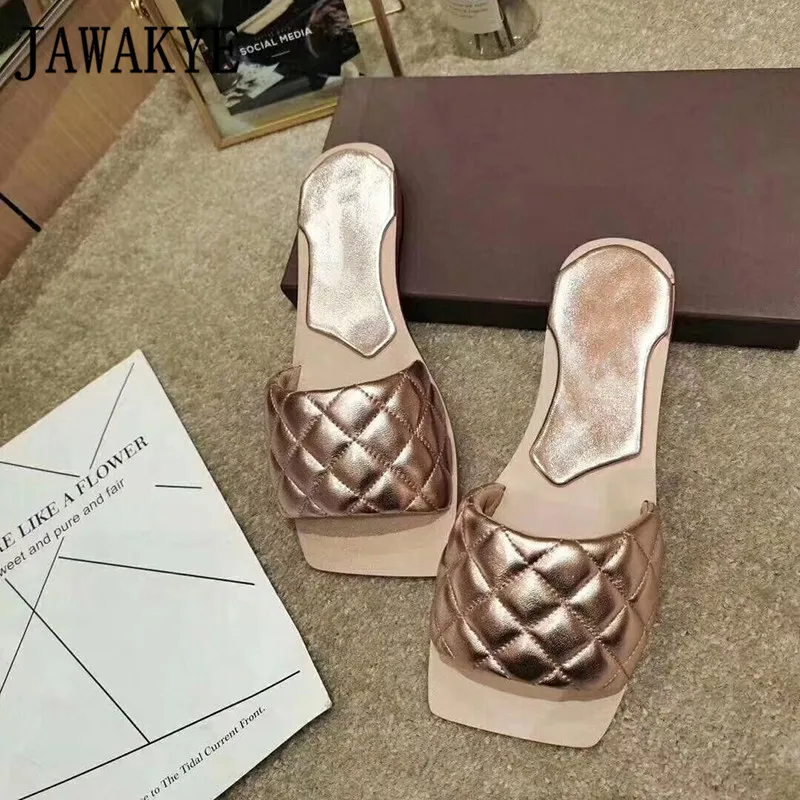 Lattice flat Slippers Women 2020 Summer Outdoors Sandals Casual Beach Shoes vocation mules Woman flipflops | Обувь