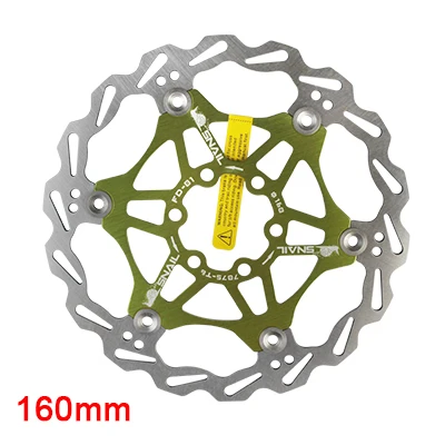 160mm Green Улитка горный велосипед MTB DH 180 мм 160 мм 203 мм поплавок вращающийся диск тормозной ротор велосипедные роторы - Цвет: 160mm Green