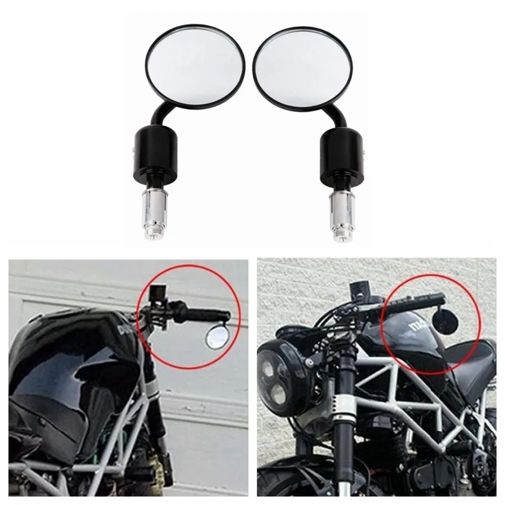 

Cool Motorcycle Side Mirrors CNC Aluminum Rear View 3" Handle Bar End 7/8" Mirrors for Kawasaki Yamaha Honda Suzuki Accessories