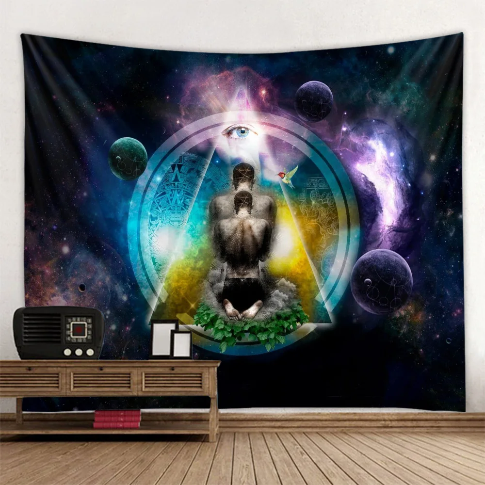 

Hot Selling Witchcraft Buddha Statue Mandala Hippie Podomia Background Tapestry Wall Decoration Hanging Wall Cloth