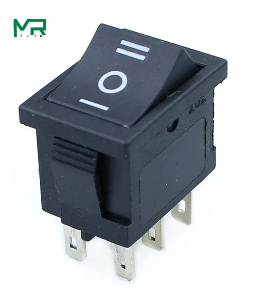 1 шт. KCD1 Мини Черный 3 Pin/6 pin ВКЛ./ВЫКЛ./вкл. Кулисный переключатель переменного тока 6A/250V10A/125V