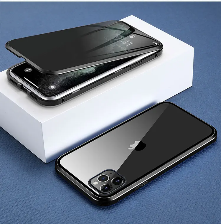 Чехол KISS, магнитный стеклянный чехол для iPhone 11, XR, XS, чехол, Анти-шпион, 360, защитный чехол на магните для iPhone 11 Pro, 6 S, 7, 8, чехол