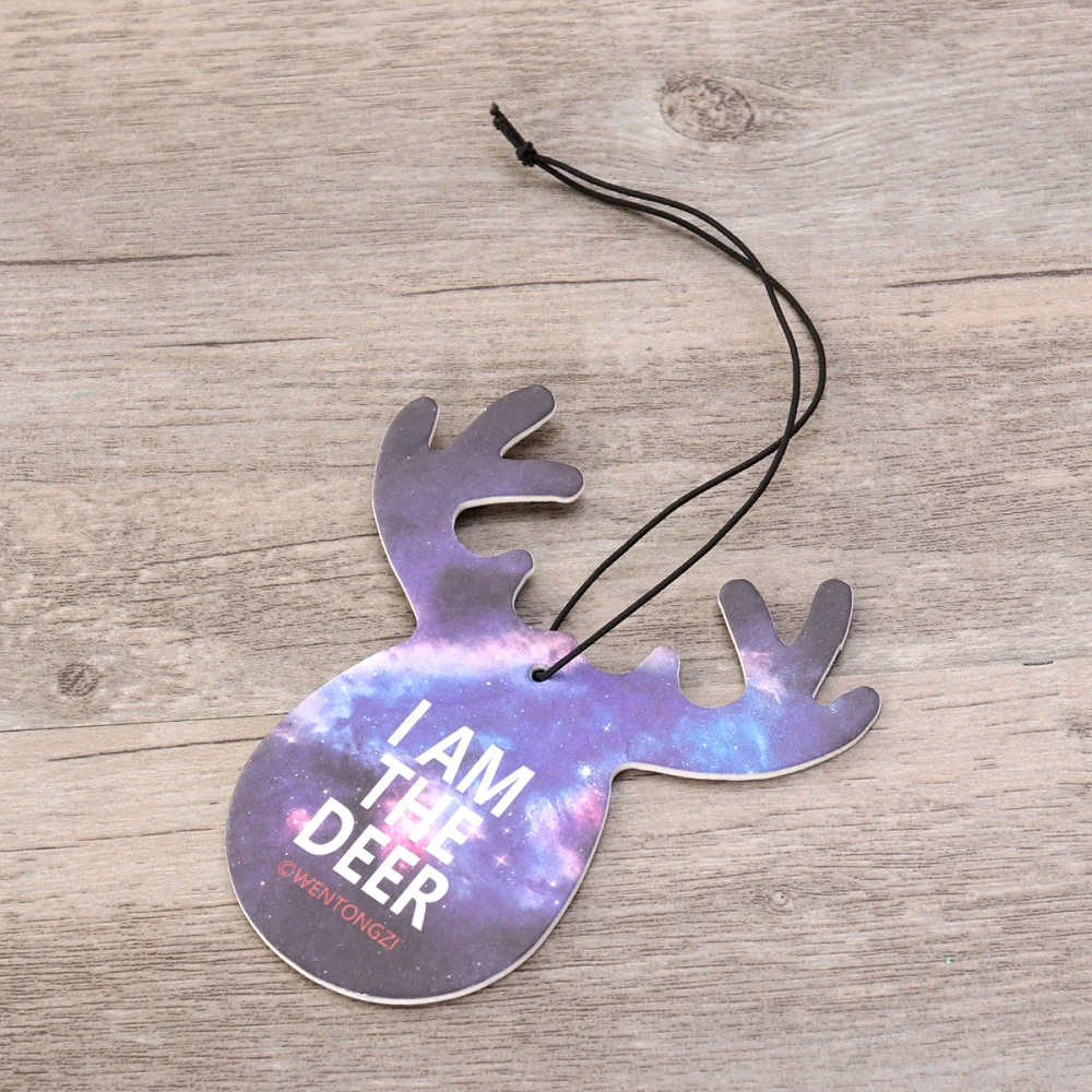 

Deer Shaped Car Pendant Air Freshener Decoration Aromatherapy Perfume Tablet Scented Piece (Bubble Scent, Vanilla Sky)