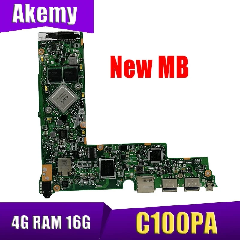 Материнская плата Akemy C100PA 4 Гб ОЗУ 16 EMMC для ноутбука Asus C100P C100 материнская Atom RK3288C Rev