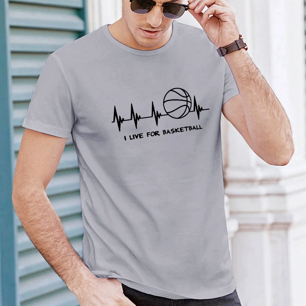 

Casual Top Shirt Summer Fashion Cool Tees Print Funny Short Sleeve Men Clothing Streetwear Outdoor Sports BasketBall T-shirt