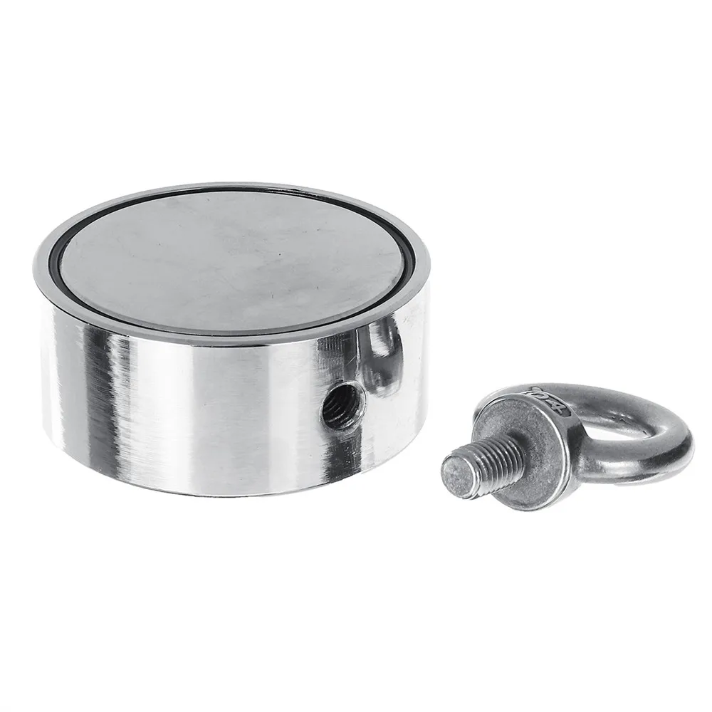 

600KG D94mm Powerful Magnetic Double Side Neodymium Magnet Fishing Metal Hunting Sea Treasure Search Neodymium Recovery