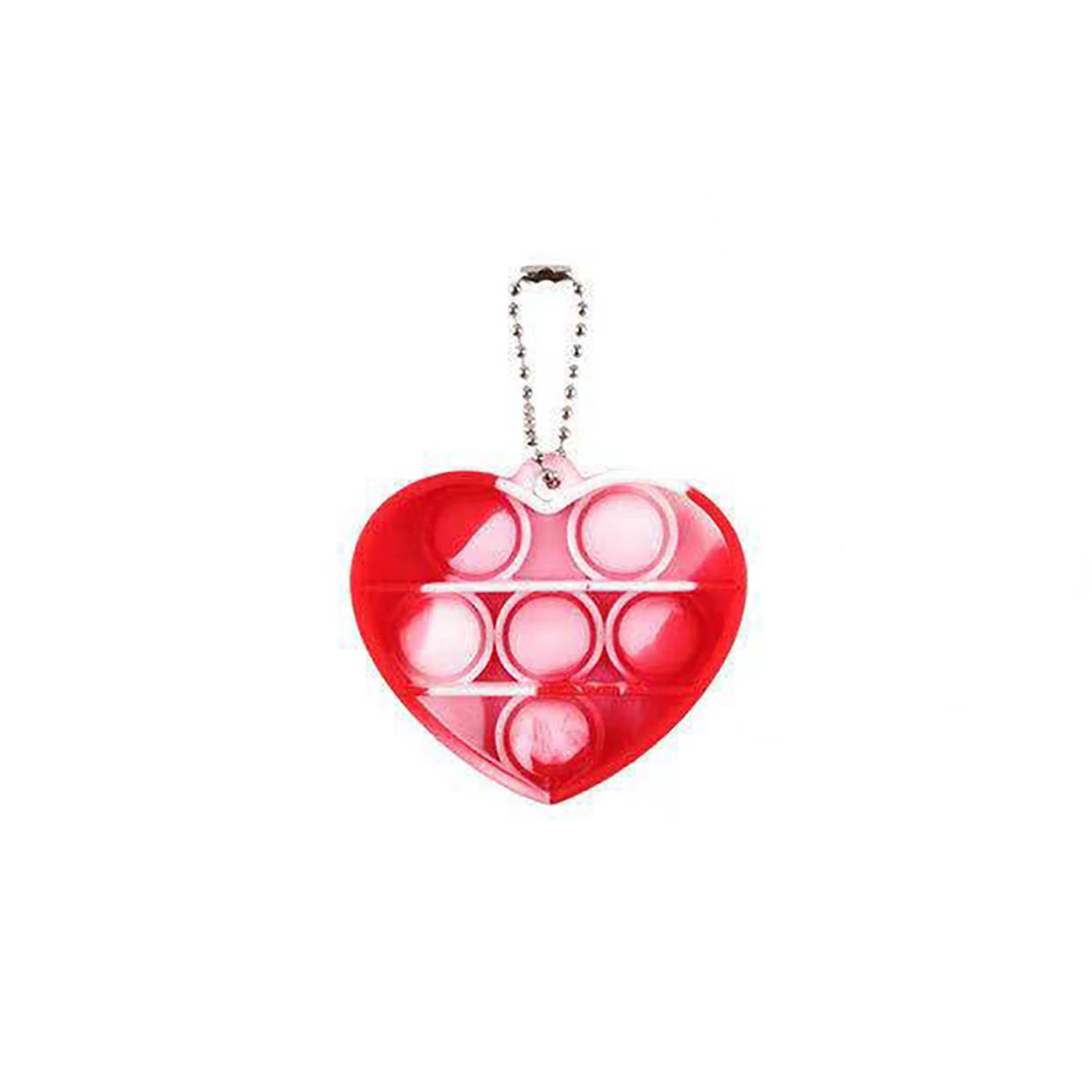 Игрушка-фиджет с пузырьками сенсорная игрушка в форме сердца брелок для снятия