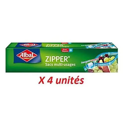 Borsa Albal Zipper multiuso 3L – Set di 4 unità | Cash Register Paper