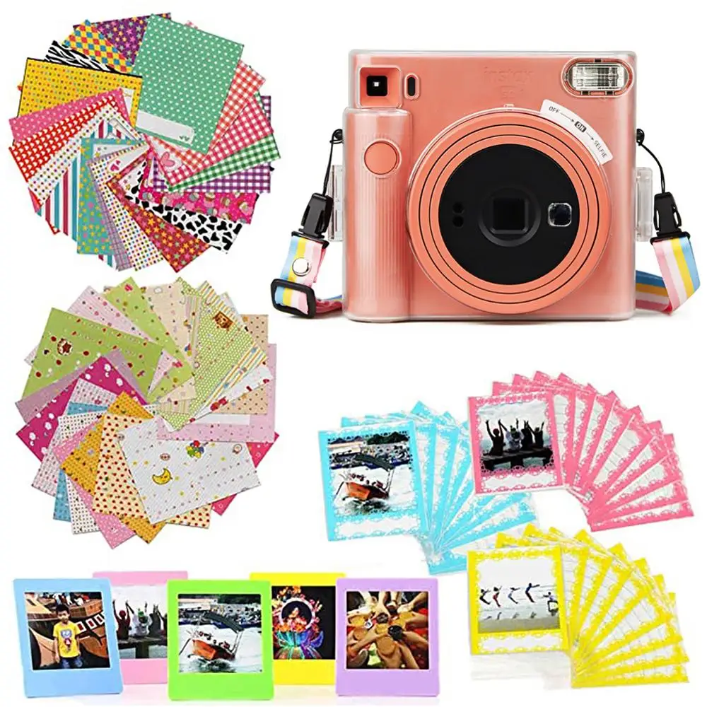 Набор аксессуаров 7 в 1 для Fujifilm Instax Square SQ1/прозрачный защитный чехол/кружевная