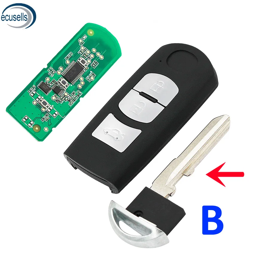 Запасной смарт-дистанционный ключ-брелок от машины 433 МГц с чипом 49 подходит для