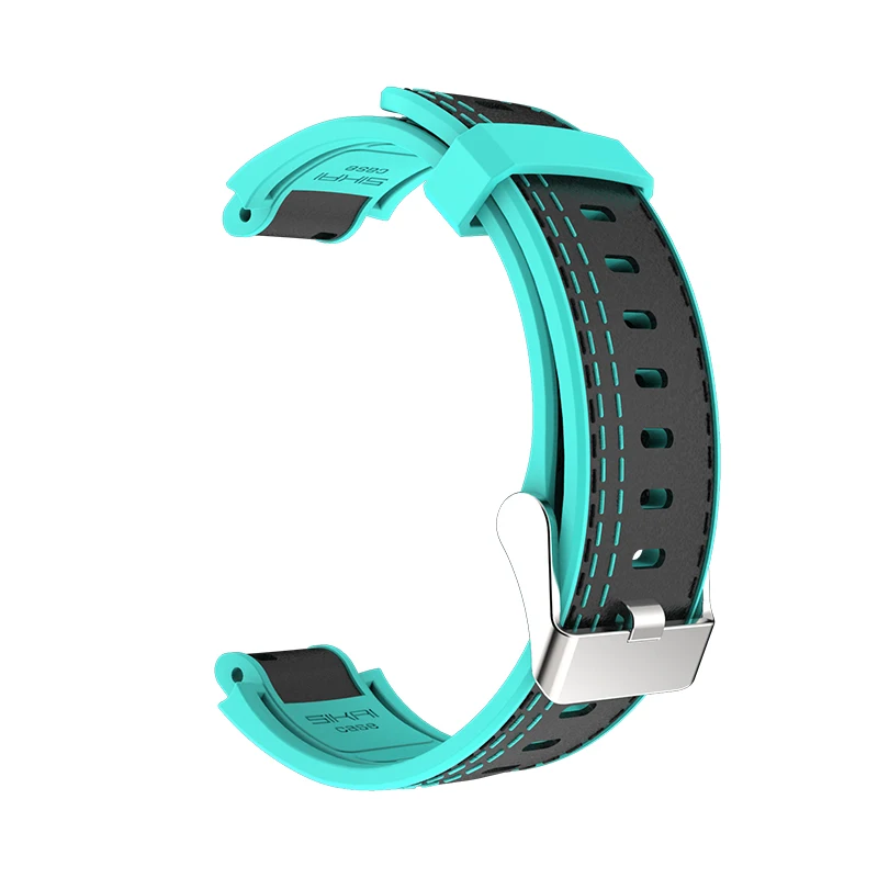mint green SIKAI силиконовый кожаный ремешок для часов Huami Xiaomi Amazfit Verge 3 lite часы высококачественный ремешок сменный Браслет для Huami 3 - Цвет: mint green