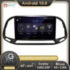 Автомагнитола EKIY 2DIN, для FIAT DOBLO 2015-2019, Android 10, с радио 8 ядер, 6 + 128G, мультимедийный видеоплеер, навигатор, GPS, стерео, DVD