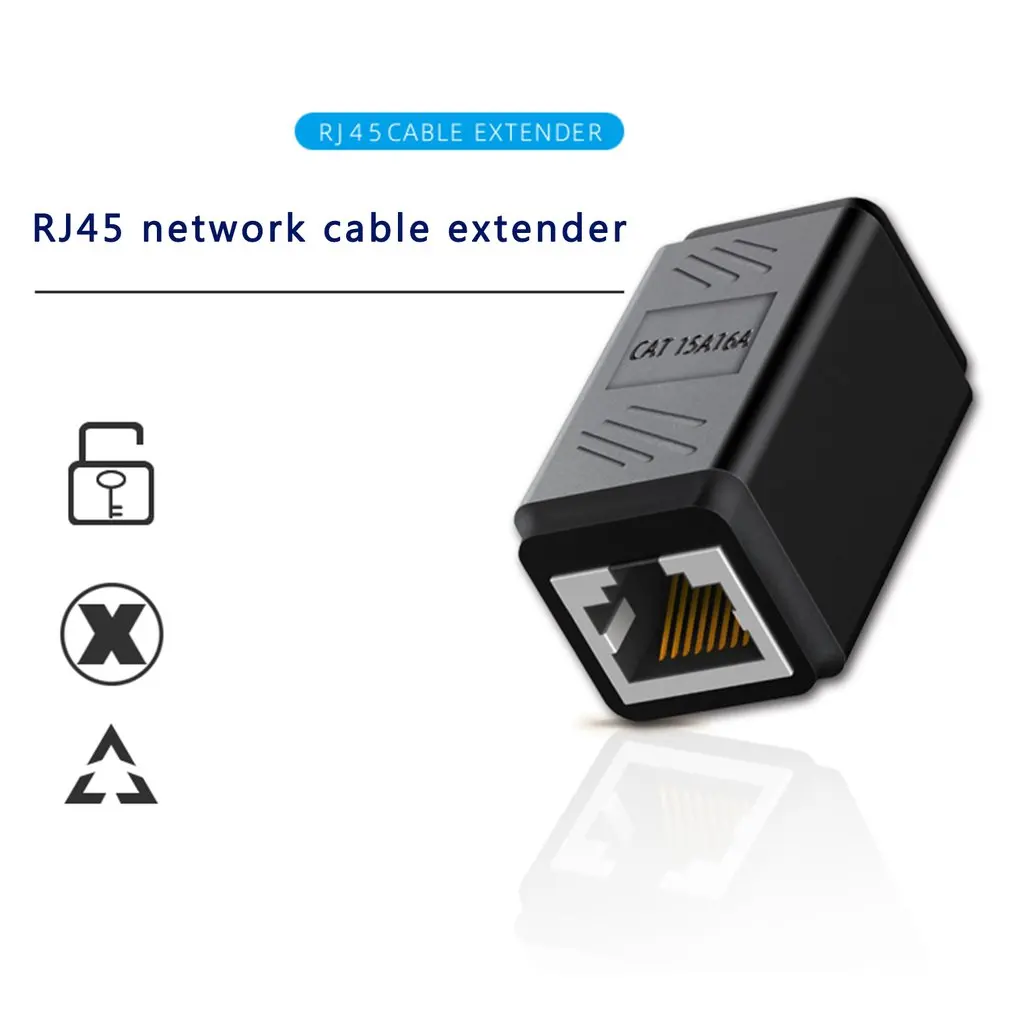 RJ45 разъем Cat7/6 Ethernet адаптер Сетевой удлинитель конвертер Кабель для кабель
