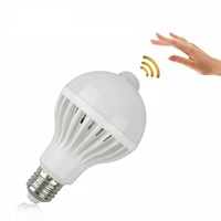 5w 7w 9w e27 pir body motion sensor lamp led bulb auto smart led infrared lamp night light for stairs white light