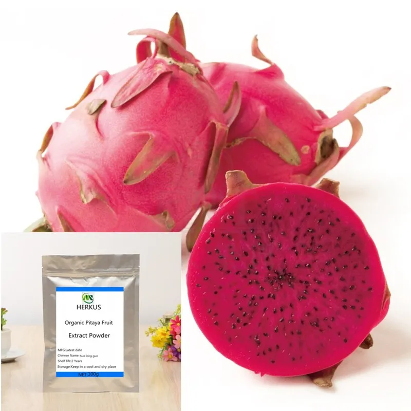 

Organic Pitaya Fruit Extract 99% Powder,Dragon Fruit,Full Vitamin C for Whitening Skin,Huo Long Guo