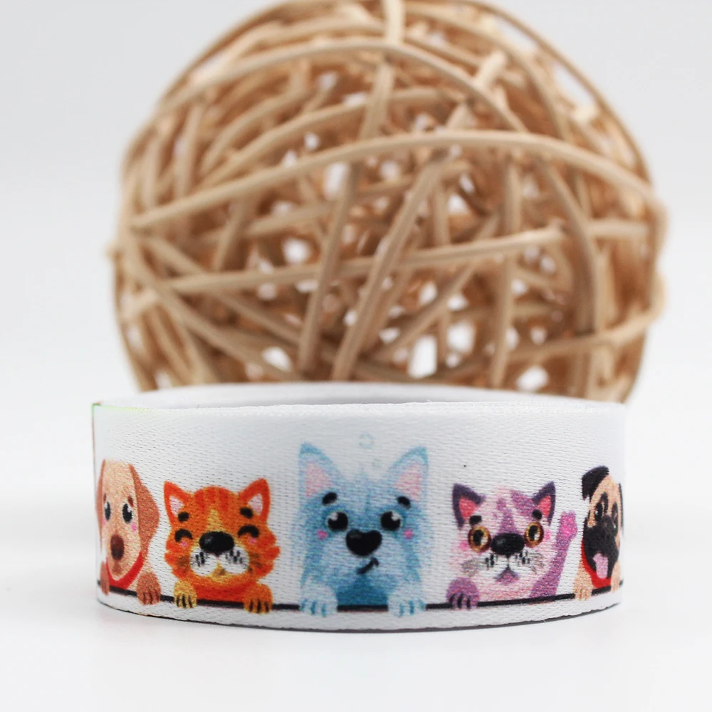 

Cute Dog Print Lanyard Ribbon Badge Id Lanyard/mobile Phone Strap/key Chain with Keychain Neck 10mm/16mm/20mm/25mm/35mm