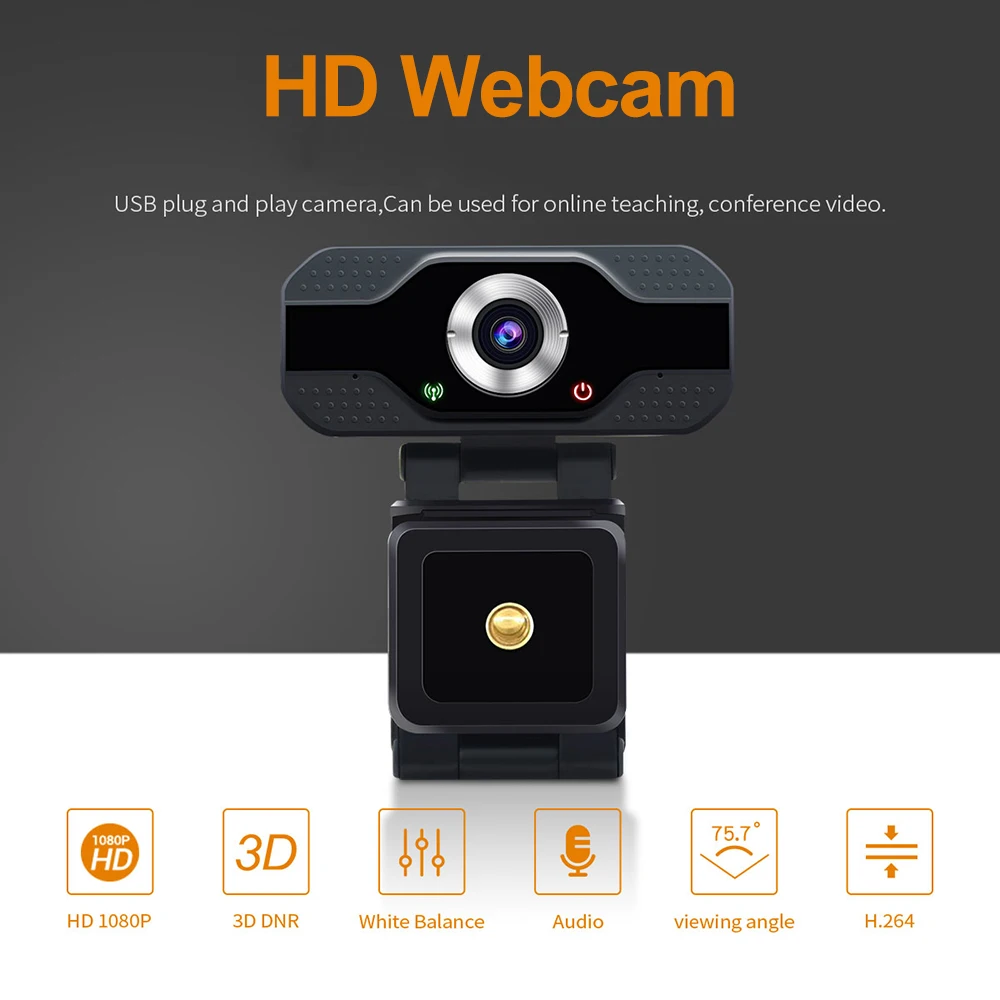 

USB Web Camera 1080P With Built-in Microphone Smart Webcam For Computer Desktop Laptops PC Game Cam Mac OS Windows