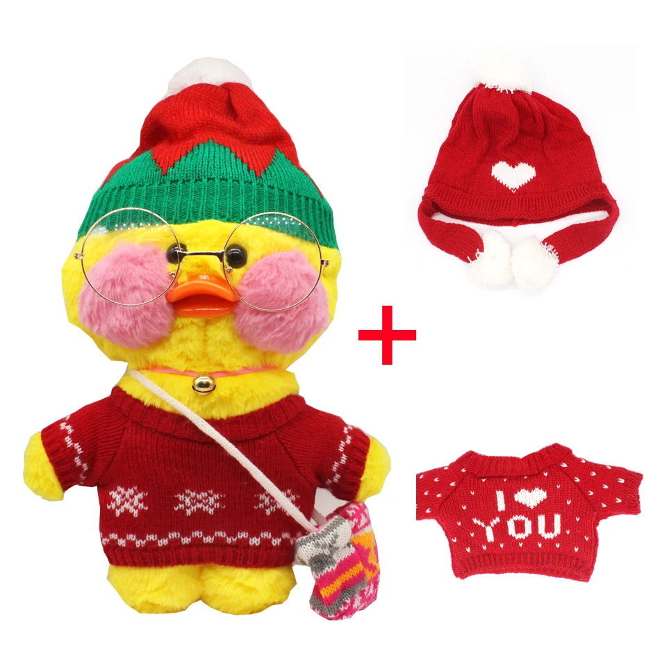 

31cm Cartoon Cute LaLafanfan Cafe Duck Plush Toy Stuffed Soft Kawaii Duck Doll Animal Pillow Birthday Gift for Kids Children