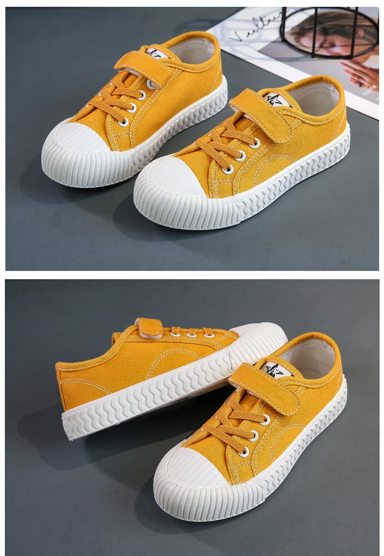 Autumn Fashion New Children Canvas ayakkabı Girls Sneakers Toddler Breathable Spring Kids Shoes For Boys Soft Casual Shoes