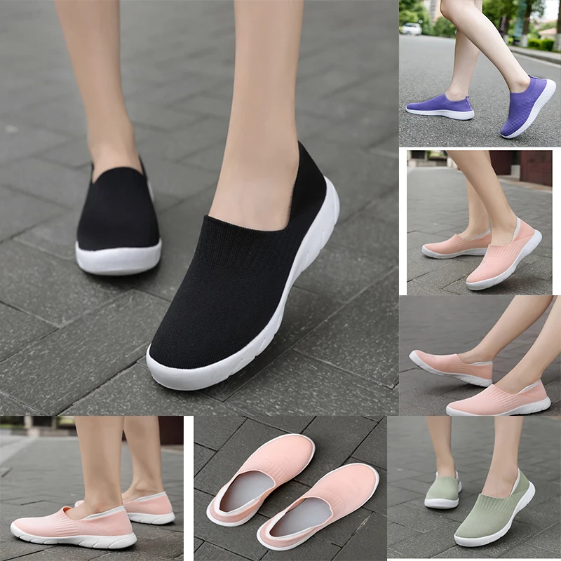 

New women's shoes spring and summer high quality comfortable breathable shoes grey black green leisure flat shoes 018