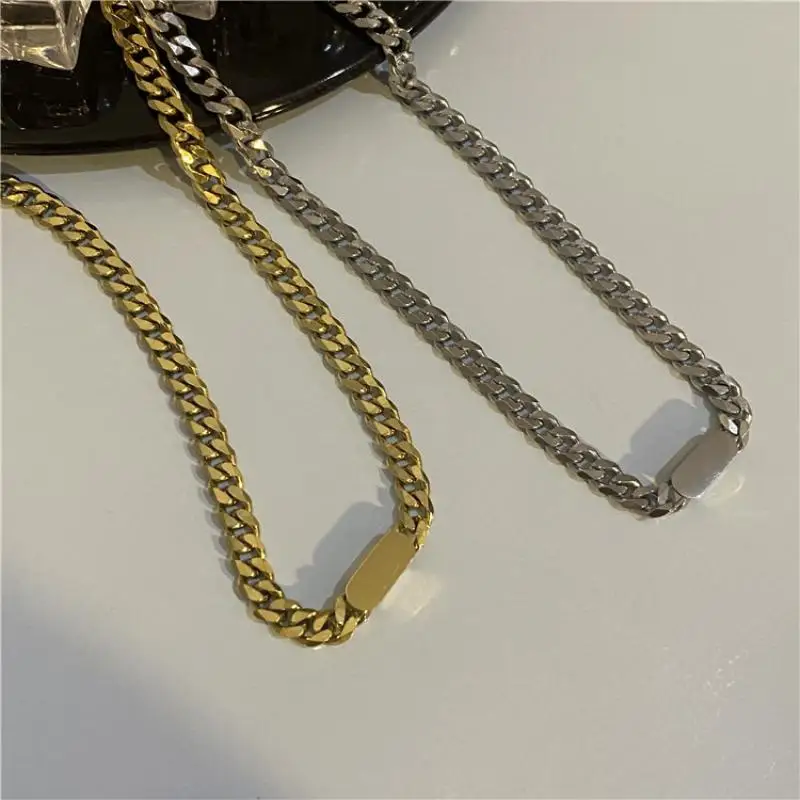 

Titanium Steel Necklace Does Not Rust and Hip-Hop Thick Chain Clavicle Chain Simple 2021 New Trendy Necklace Female