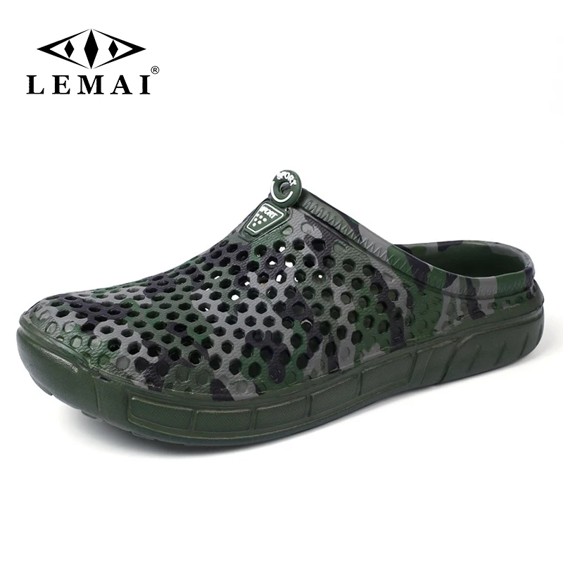 

Сандалии LEMAI мужские без шнуровки, пляжные дышащие босоножки, Повседневная Удобная обувь, летние тапочки для воды