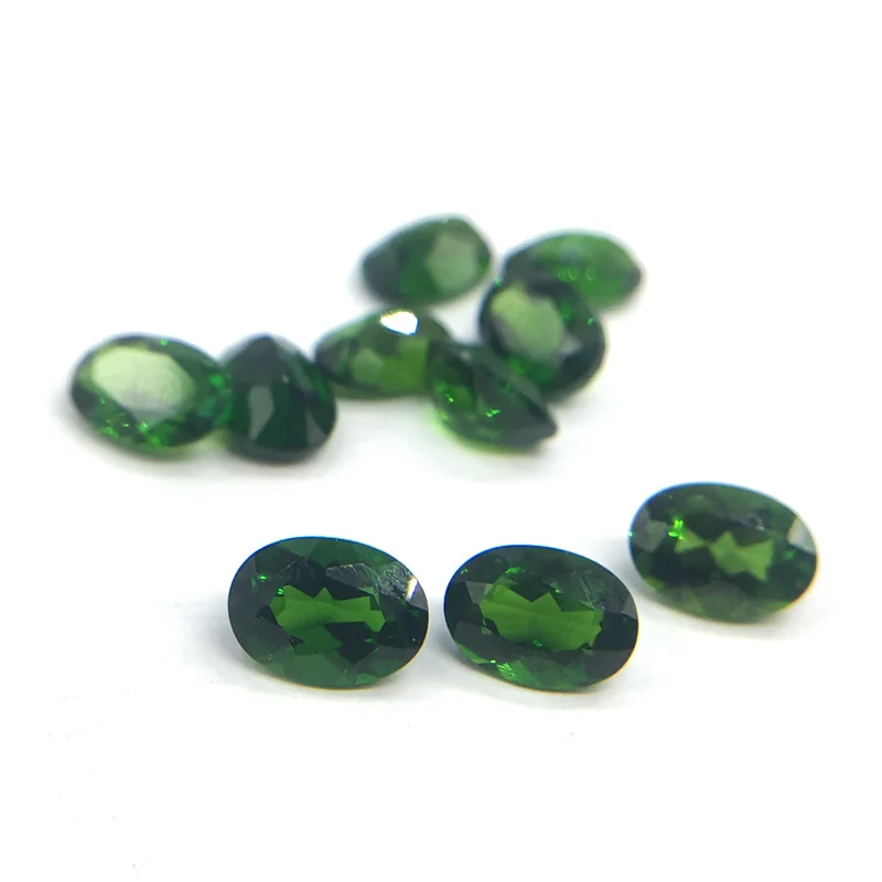 Натуральный хром CSJ диопсид незакрепленный драгоценный камень овальной огранки