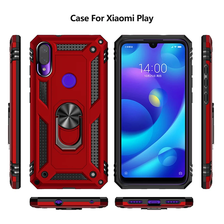 Phone Case For Xiaomi Redmi Note 7 8 9 7A 8A K20 8T 9T A3 Play CC9 CC9E SE Lite Pro Fashion Anti Fall Ring with Bracket Cover
