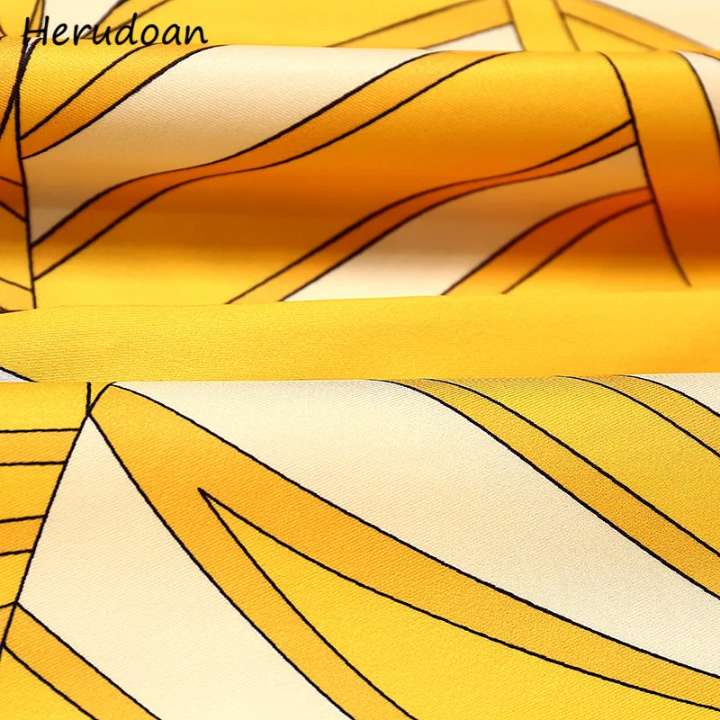 

Herudoan 2020 Autumn Bohemian Vintage Loose Floor-Length Dress Women V Neck Knitting Cotton Split Printed Elegant Midi Dress