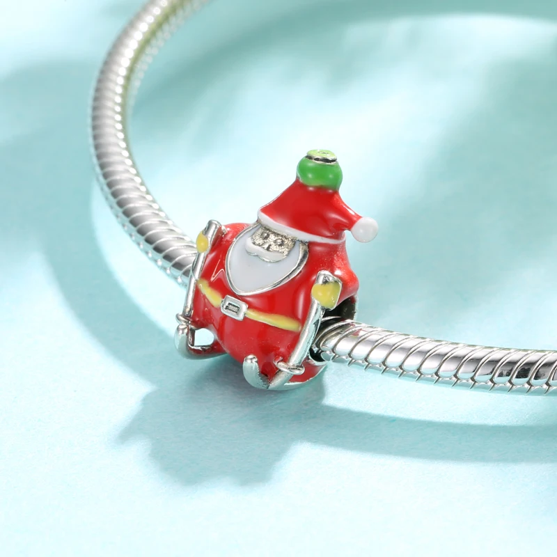 Рождественские подарки подвеска из стерлингового серебра 925 пробы красочная