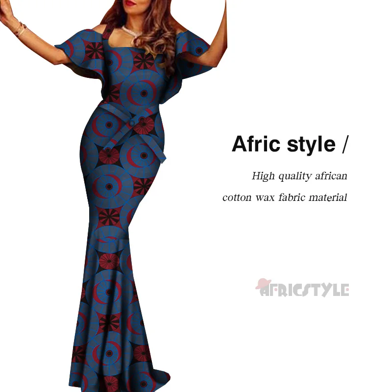 2020 Африканский стиль 100% вощеная ткань женское платье Дашики с принтом