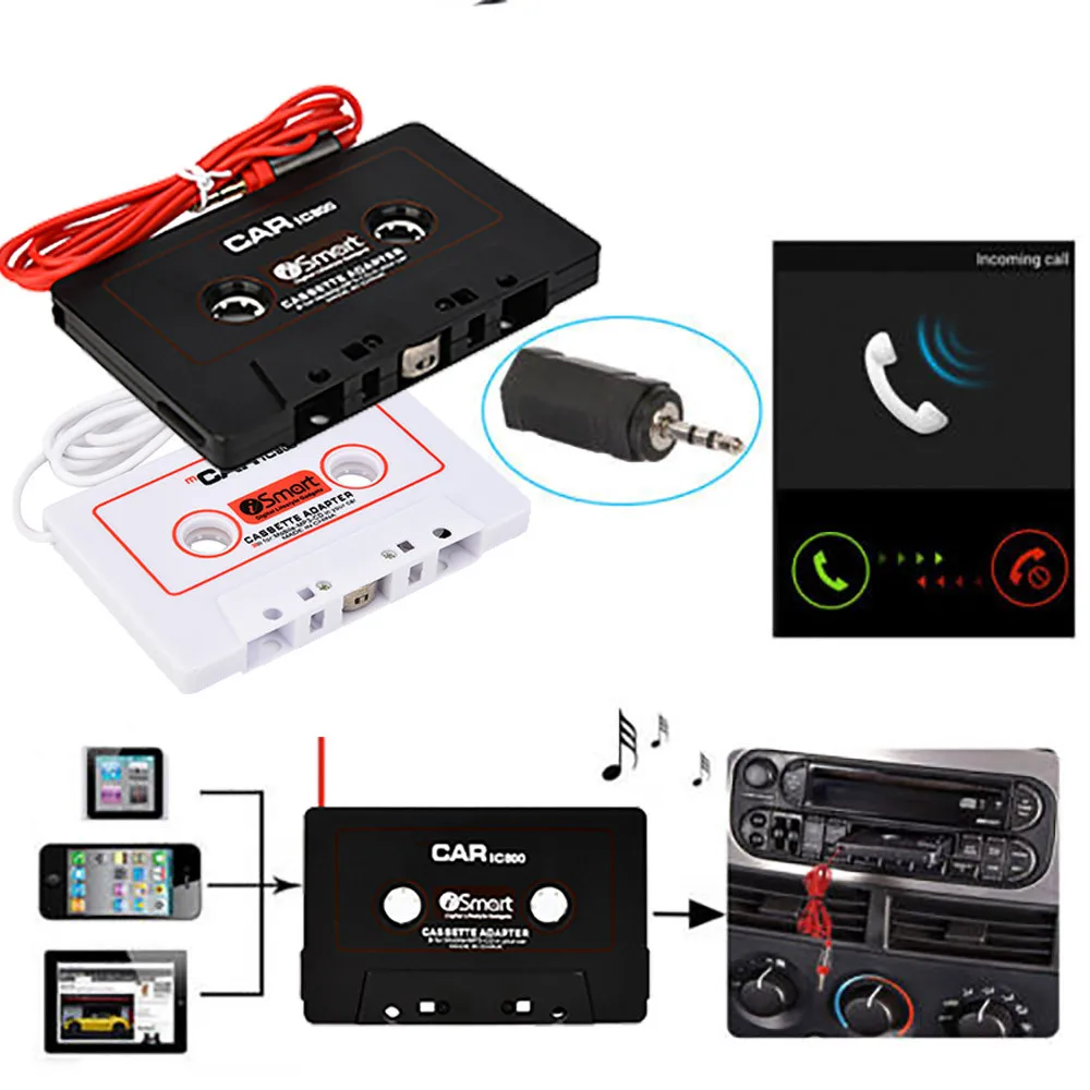Автомобильные IC800 кассеты ленты 3 5 мм AUX для MP3/MP4 компакт-дисков Док-станция iPod/iPhone