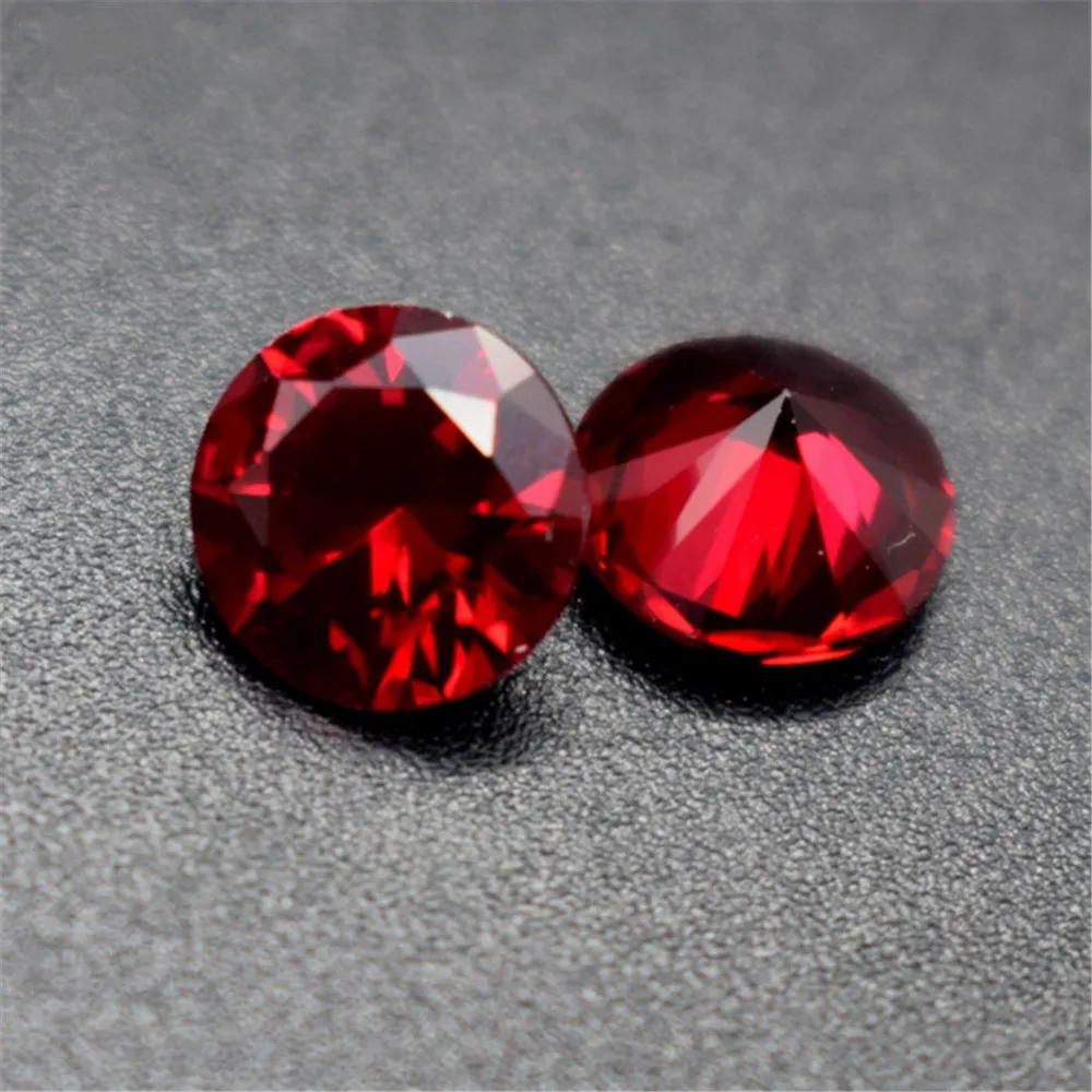 

Ruby Round Faceted Gemstone Brilliant Cut Ruby Gem Dark Blood-red Ruby Multiple Sizes to Choose GR09