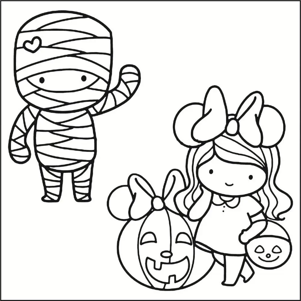 10X10Halloween girl прозрачное Силиконовое печатное уплотнение для DIY скрапбукинга