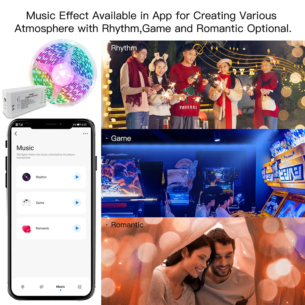 Светодиодная лента ZigBee с управлением через приложение и поддержкой Alexa Google |