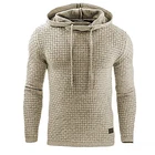 Модный Универсальный однотонный пуловер с длинным рукавом, топы, зима 2021, плотные вязаные толстовки для мужчин, мужская повседневная Осенняя толстовка с капюшоном