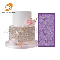 classic hok mesh stencil lace cake stencil wedding cake decorating tools soft fabric stencils for fondant cake mold bakery