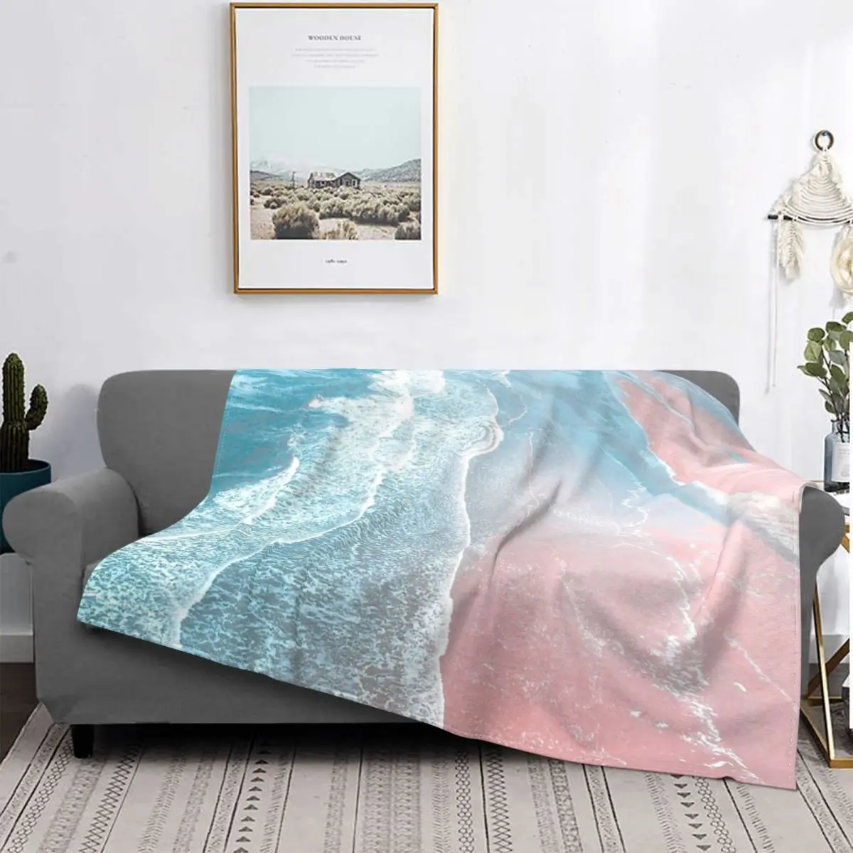 

Manta с принтом Плайя, кукро-колча для камеры, мягкой, Камы, manta de muselina, colcha de пикник, color rosa y