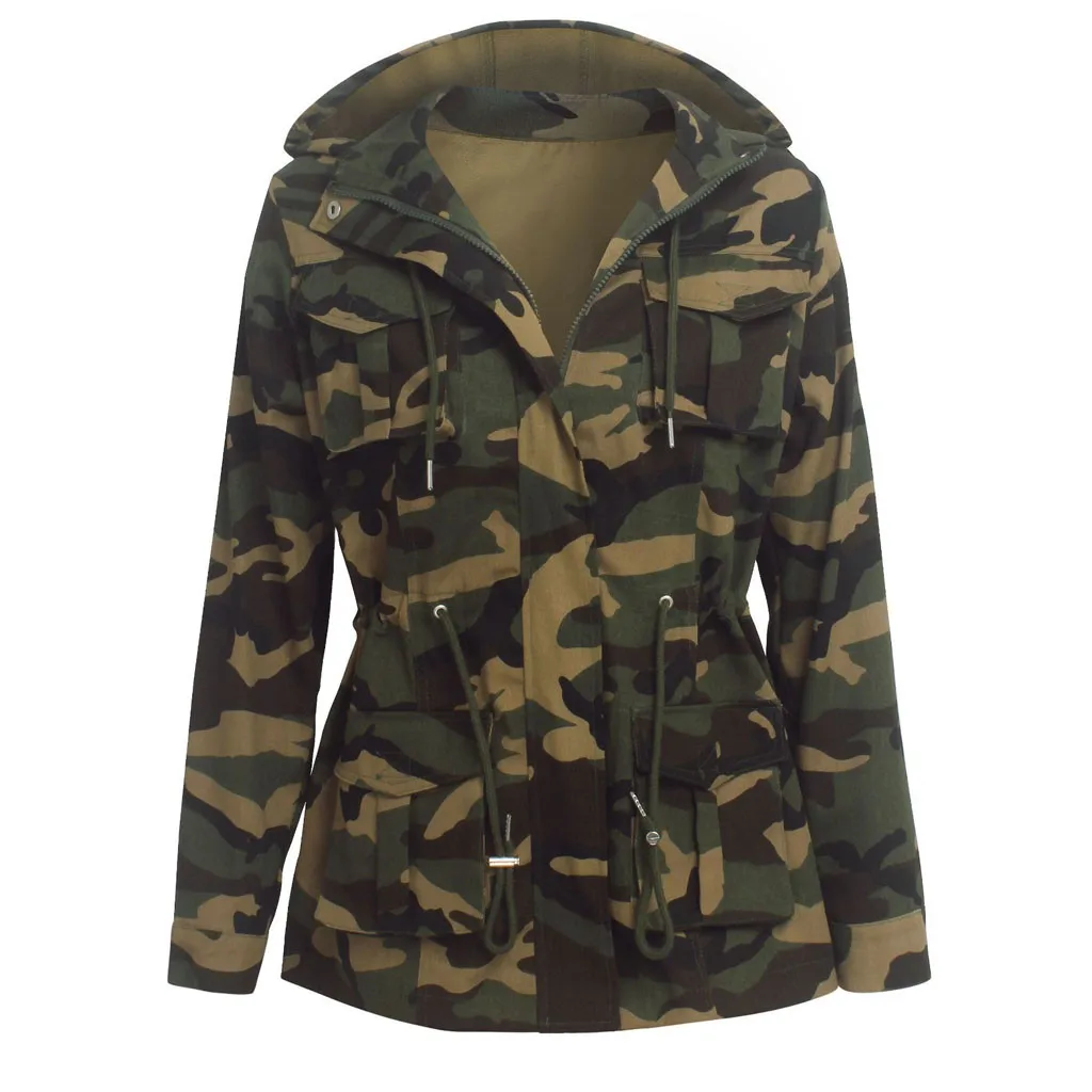 Женская куртка женская зимняя на молнии в стиле милитари Анорак длинное пальто с